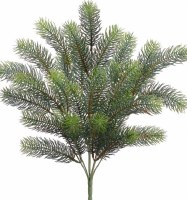 18" Faux Green Round Tip Pine Bush