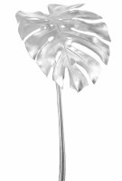 38" Faux Silver Metal Split Philo Leaf Spray