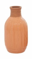 9" Peach Ceramic Dotted Accent Vase