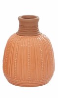 7" Peach Ceramic Dotted Accent Vase