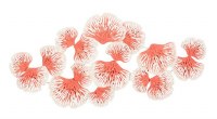 48" Coral and White Metal Sea Coral Wall Art Plaque