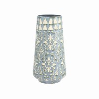 12" Blue Ceramic Pattern Liam Vase