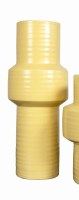 15" Yellow Ceramic Round Middle Cylinder Vase
