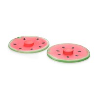 Set of 2 4" Watermelon Beverage Lids