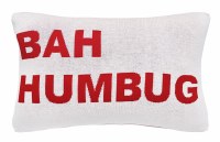 14" x 22" Red and White Bah Humbug Pillow
