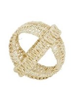 5" Round Natural Wicker Open Weave Orb