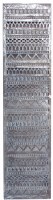 67" x 20" Hand-Carved Gray Wood Panel Wall Art