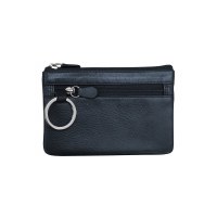 4" x 5" Navy Leather Coin Purse