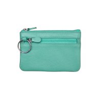 4" x 5" Turquoise Leather Coin Purse