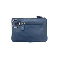 4" x 5" Jeans Blue Leather Coin Purse