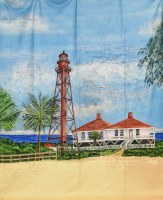 50" x 60" Sanibel Light House Throw Blanket