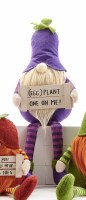 18" (Egg)plant One on Me Purple Eggplant Shelf Sitter Veggie Gnome
