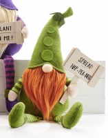 18" Spread Hap-Pea-Ness Green Peas Shelf Sitter Veggie Gnome