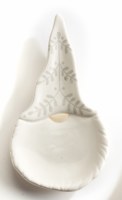 6" White Ceramic Gnome Spoon Rest