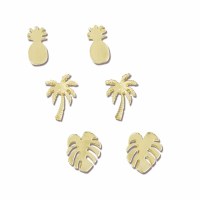 Gold Tone Set of 3 Coastal Earrings