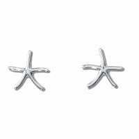 Silver Toned Starfish Post Earrings