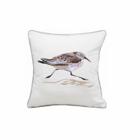 16" Square Sandpiper Sprinting Right Indoor Outdoor Pillow