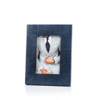 4" x 6" Dark Blue Abstract Mosaic Inlay Picture Frame