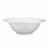 12" Round White Melamine Ruffle Serving Bowl