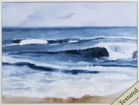 18" x 24" Surf Spray 1 Giclee Print in White Frame