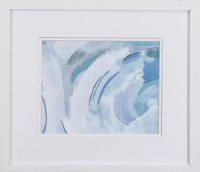 14" x 16" Wave Crashing Up in White Frame Under Glass