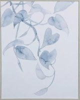 20" x 16" Blue Vine on Left Gel Coated Print in Tan Frame