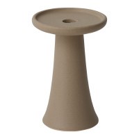 7" Tan Ceramic Candleholder