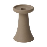 5" Tan Ceramic Candleholder