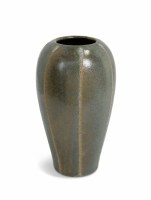 10" Dark Green Ceramic Vase