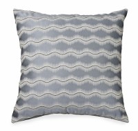 16" Square Blue Gray Waves Pillow