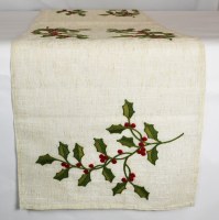 72" Holly Branch Table Runner