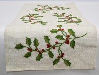 36" Holly Branch Table Runner