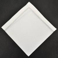 20" Square Three Silver Lines Cloth Napkin