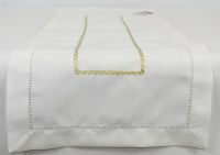 36" Gold Stitch on White Table Runner