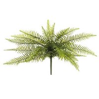 21" Faux Green Sword Fern Bush