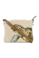 10" Sea Turtle Canvas and Leather Sling Purse