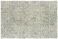 5' x 8' Gray and Ivory Geo Tallavera Rug 55605