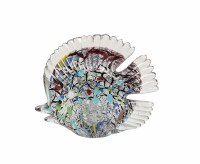 6" Multicolor Glass Blow Fish Figurine