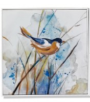 20" Square Feathered Friend Bluebird III Canvas Walll Art in Frame