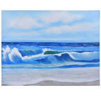36" x 48" Coast Cur Hand Embellished Oil on Canvas Wall Art