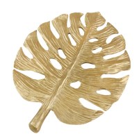 15" Gold Resin Split Philo Leaf Plaque
