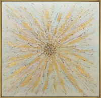 52" Sq Gold Burst Canvas in a Gold Frame