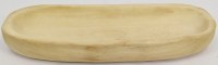 8" x 23" Natural Wood Narrow Oval Bowl