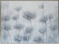47" x 62" Blue Flowers Canvas in a Gold Frame