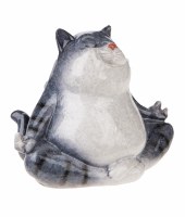 4" Gray Yoga Cat