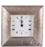 4" Square Forged Silver Alarm Clock