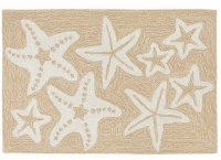 20" x 30" Neutral Starfish Capri Indoor/Outdoor Rug