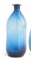 16" Blue Glass Vase