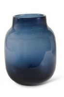 Dark Blue Glass Mini Dots Vase