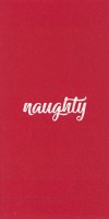 8.5" x 4.5" Red Naughty/Nice Guest Towels